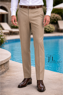 Tan Dress Pants Flat Front Super 150's