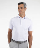 Perform Yarn Dye Laser Stripe Polo Lavender
