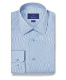 Blue & Melon Dobby Dress Shirt