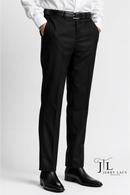 Black Italian Dress Pant Classic Fit Pleat Super 110's