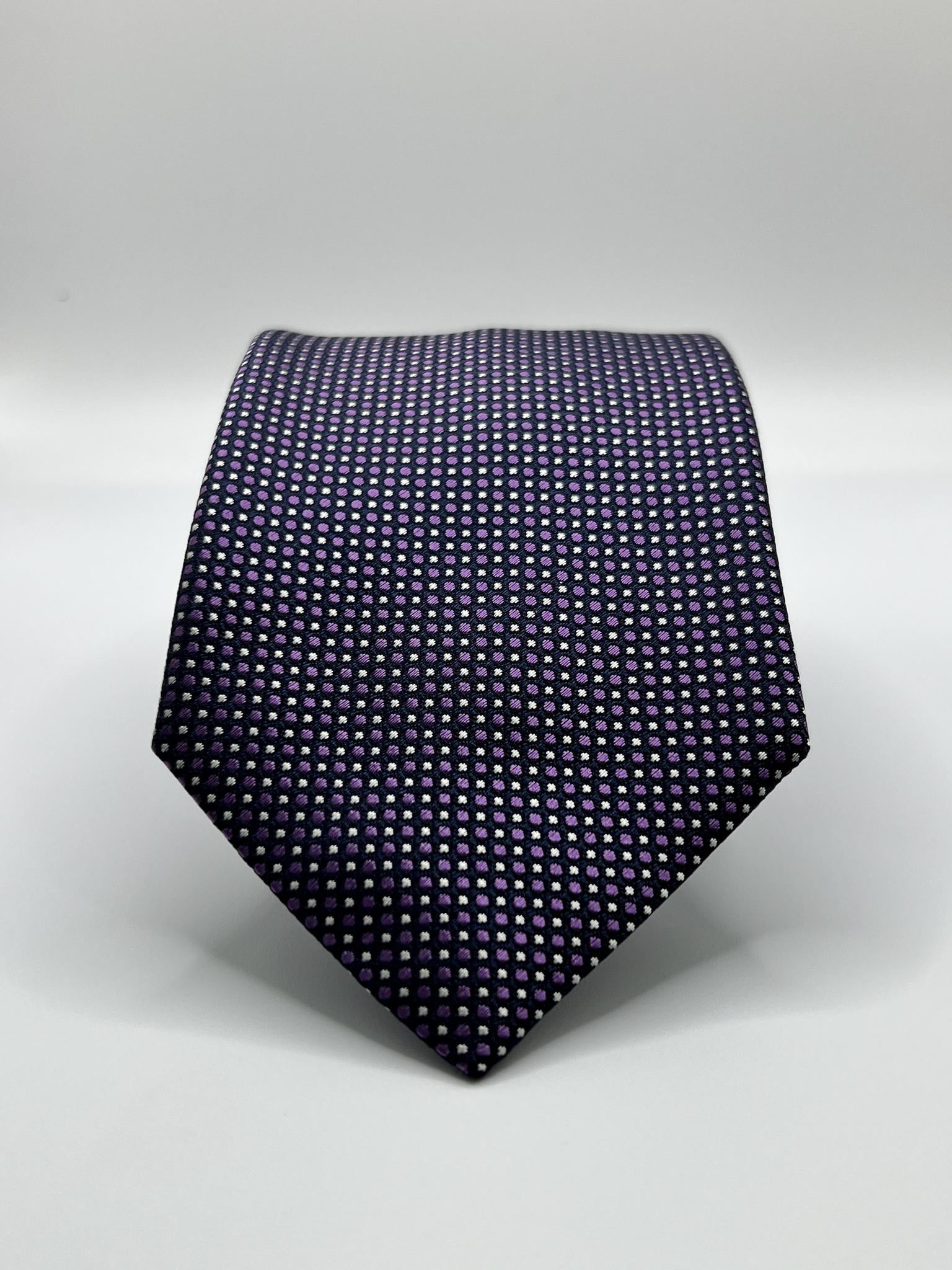 Purple Silk Satin NeckTie Geoff