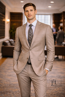 JL Light Brown Slim Suit