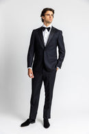 Black Tuxedo Notch Slim Super 150's