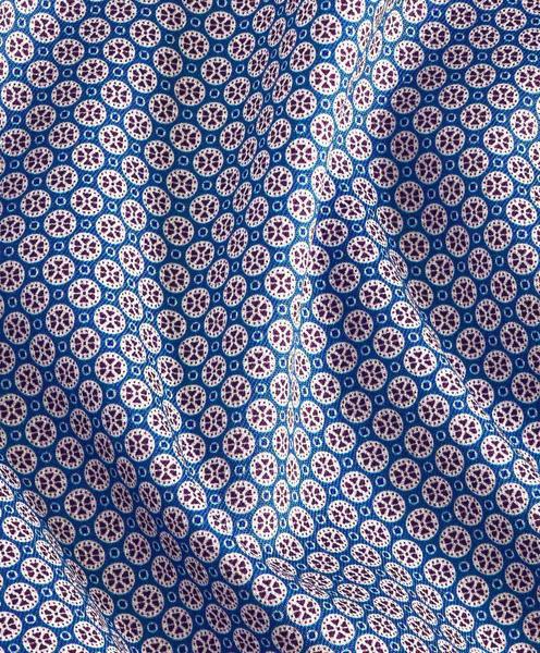 Blue Geometric Print Sport Shirt