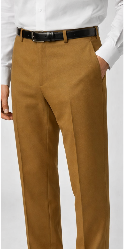 Mushroom Italian Dress Pants Modern Fit Super 150's