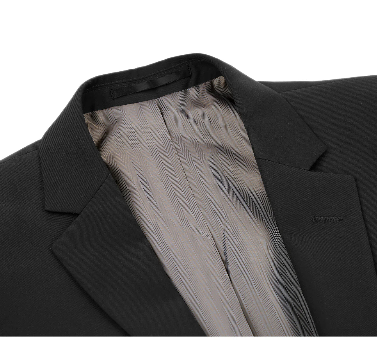 JL Suit Black Notch Slim Fit Super 140's