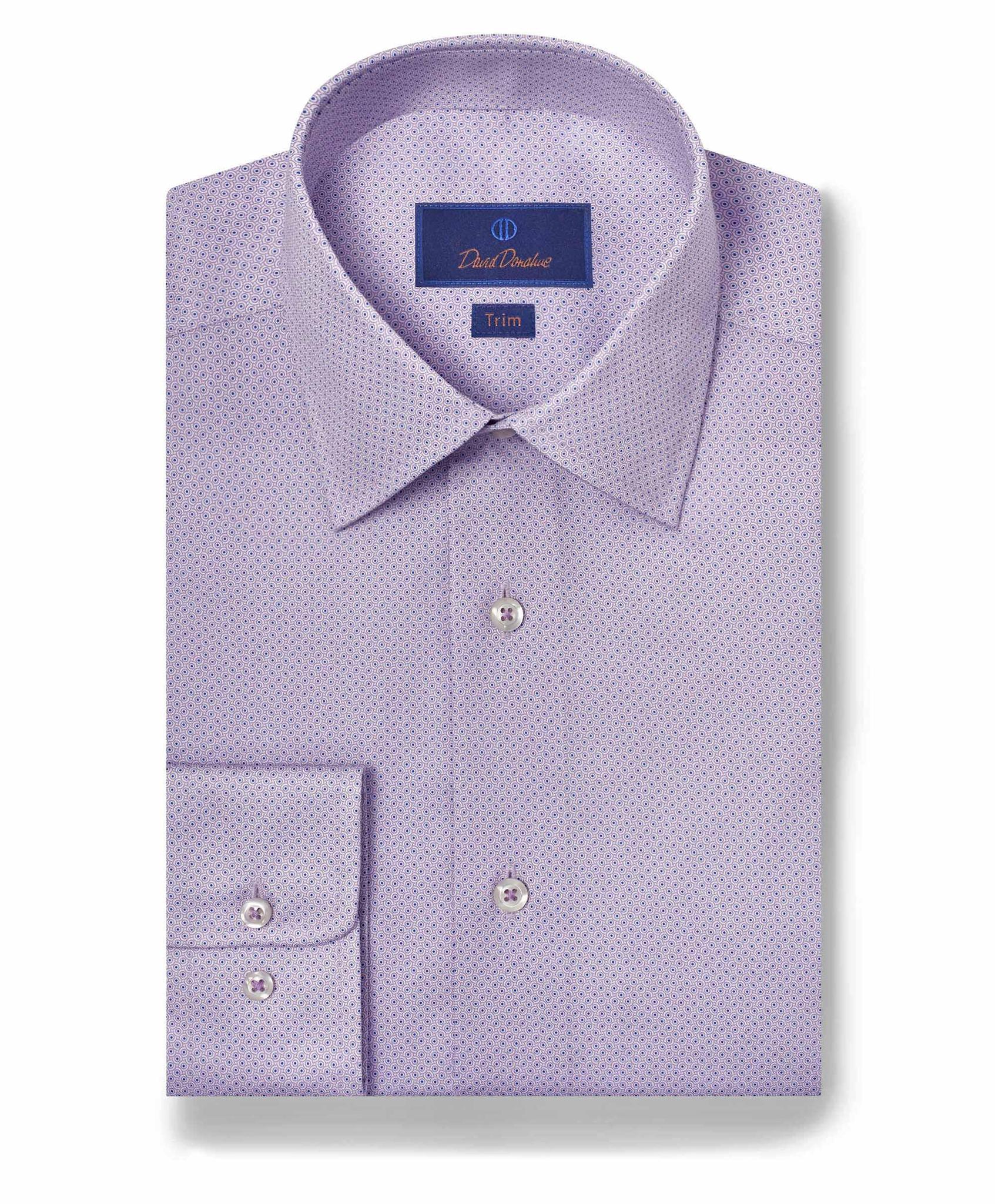Lilac Geometric Dot Print Dress Shirt