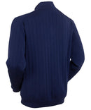 Signature Merino Lined Quarter-Zip Mock Neck Sweater Navy
