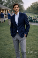 Midnight Navy Windowpane Sport Coat Modern Fit Super 130's