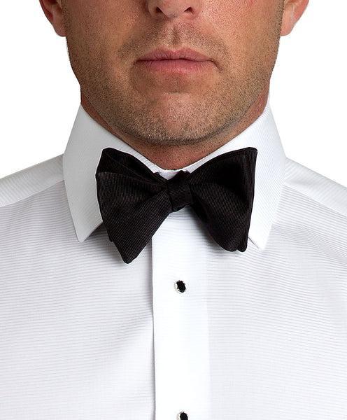 Black Faille Pre-tied Bow Tie
