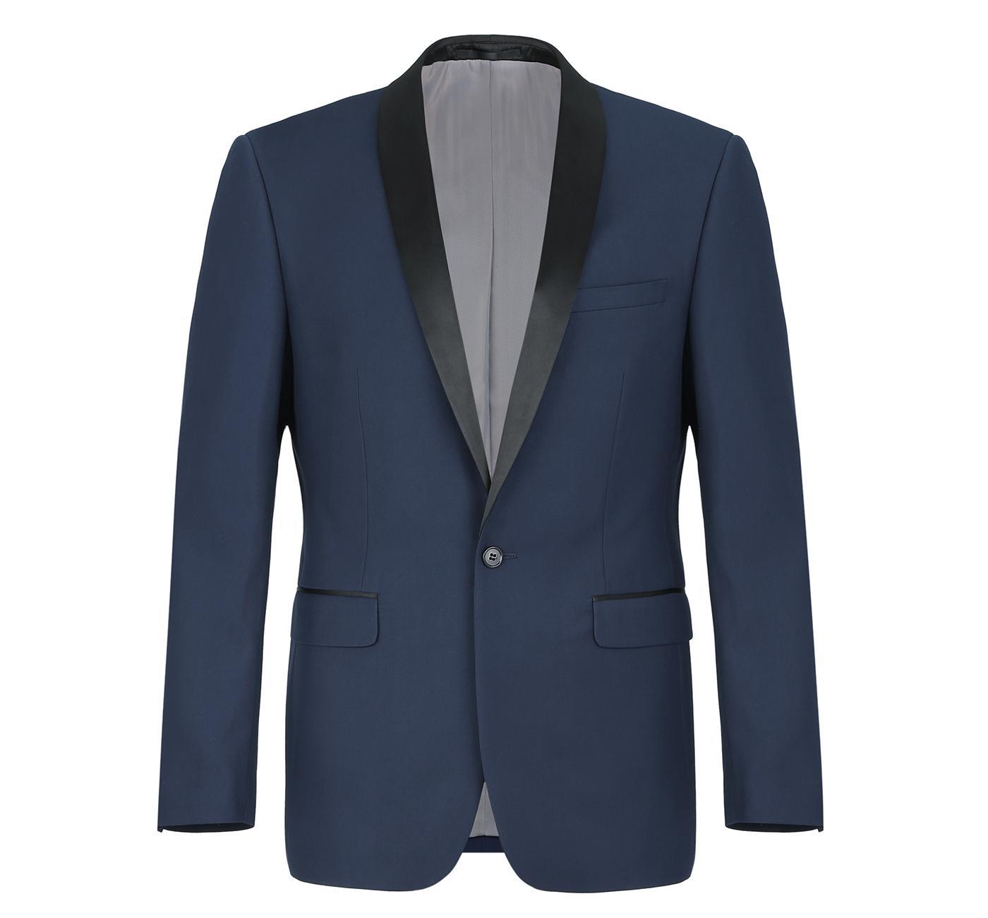 JL New Navy Tux Shawl Slim Fit