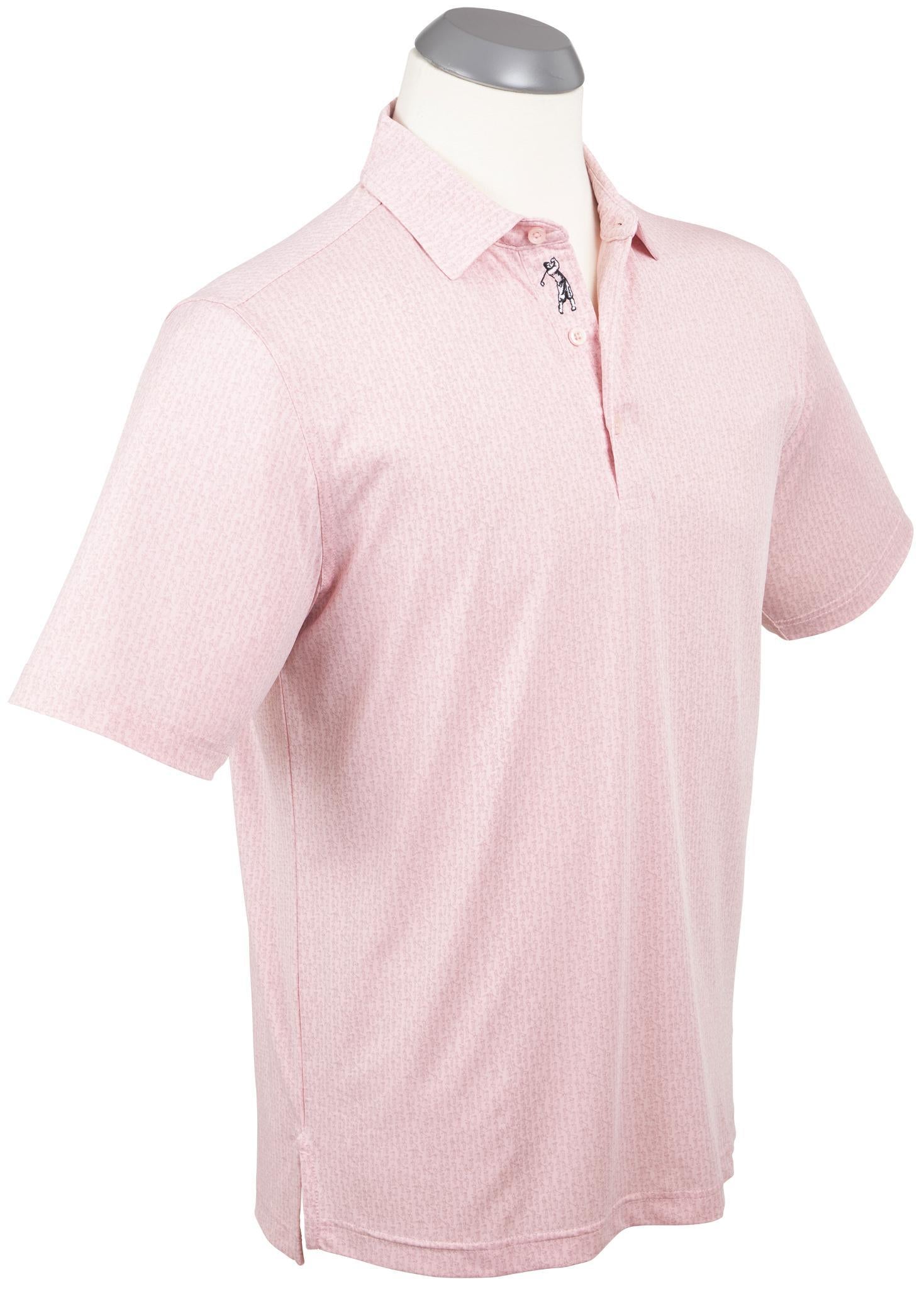 Performance Golfman Print Polo Almond Blossom