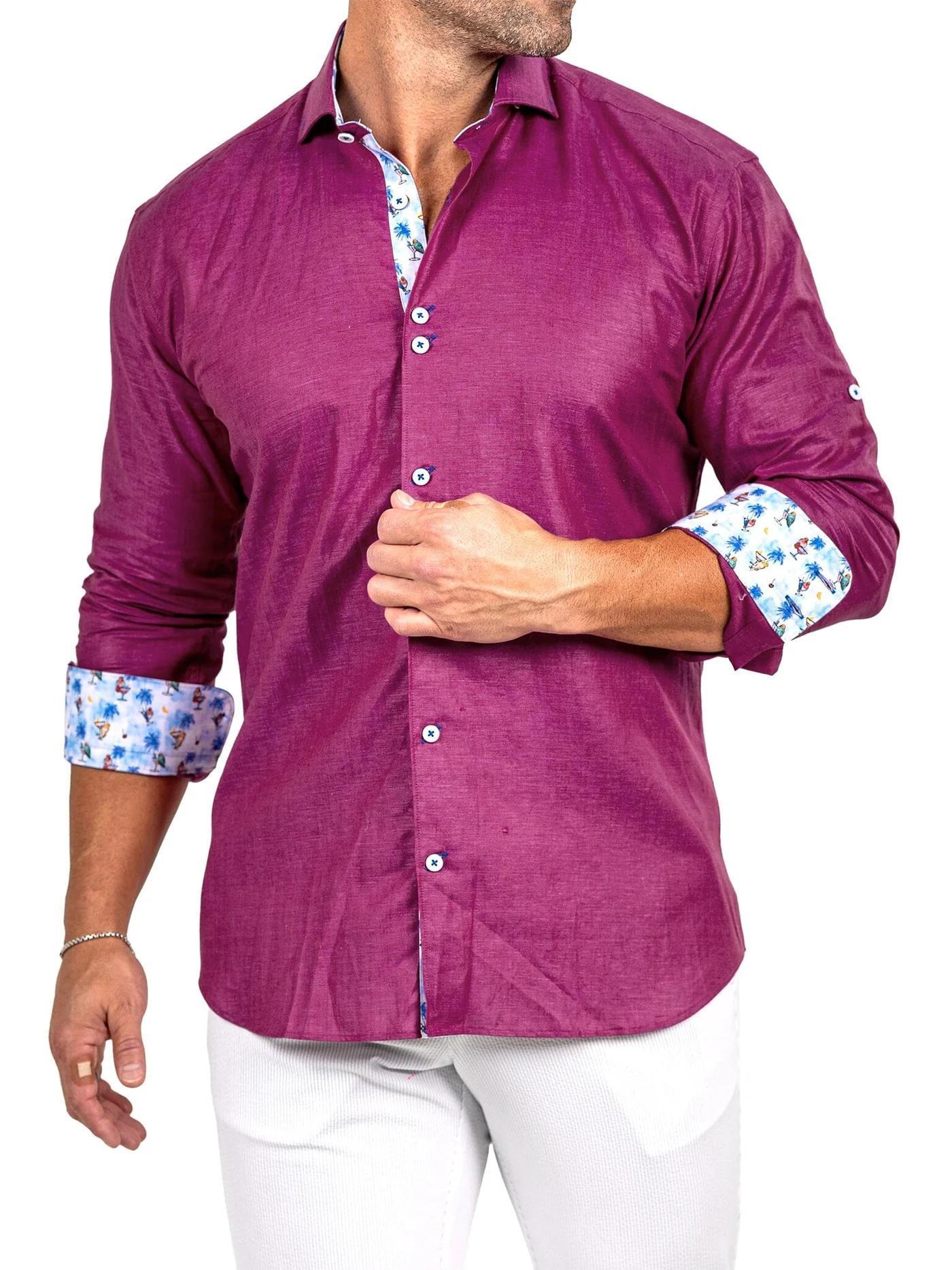 Dress Shirt LS Einstein Marthyr Red 149
