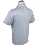 Performance Clover Gingham Print Polo Stormy Sea