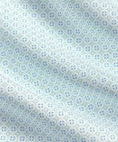 White & Pistachio Geometric Print Dress Shirt