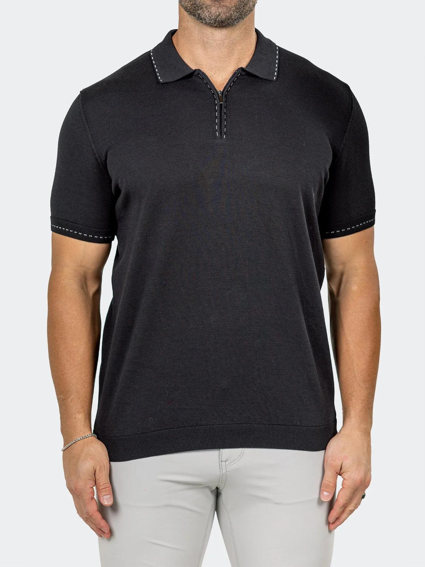 Polo Knitted Marthyr Black 026