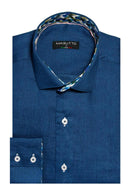 Navy Button Down Shirt LS