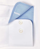 White Twill Contrast Dress Shirt