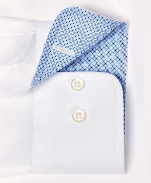 White Twill Contrast Dress Shirt