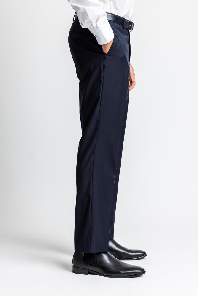 Navy Dress Pants Flat Front Super 150's