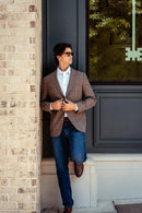 Light Brown Plaid Sport Jacket Milano