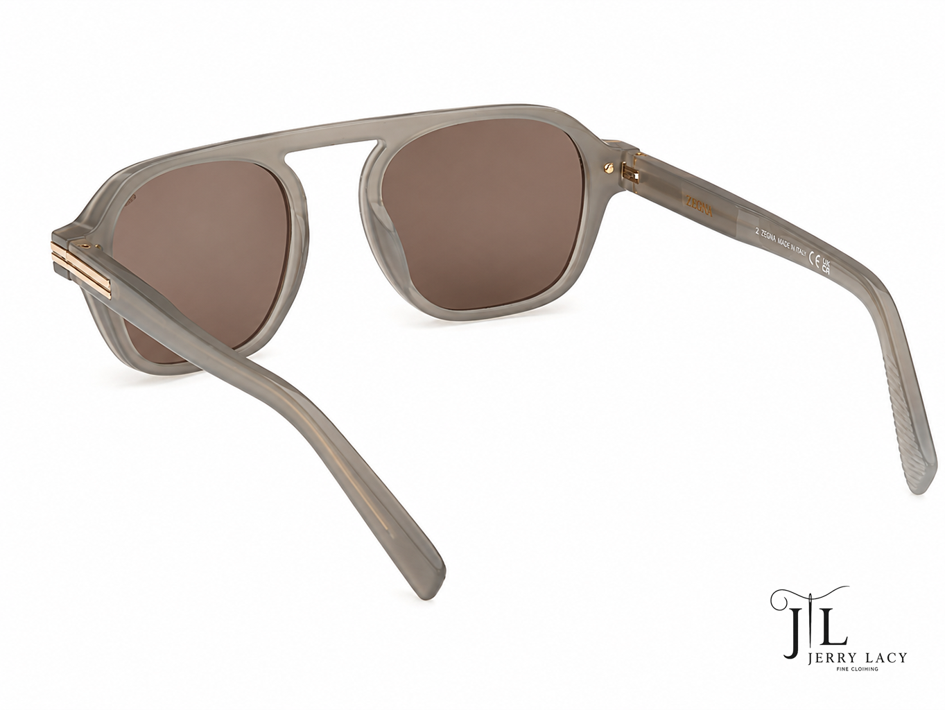 Acetate Sunglasses ZEGNA Shiny Grey