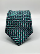 Green/Black Silk Satin NeckTie Geoff