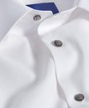 White Super Fine Twill Dress Shirt Gray Button