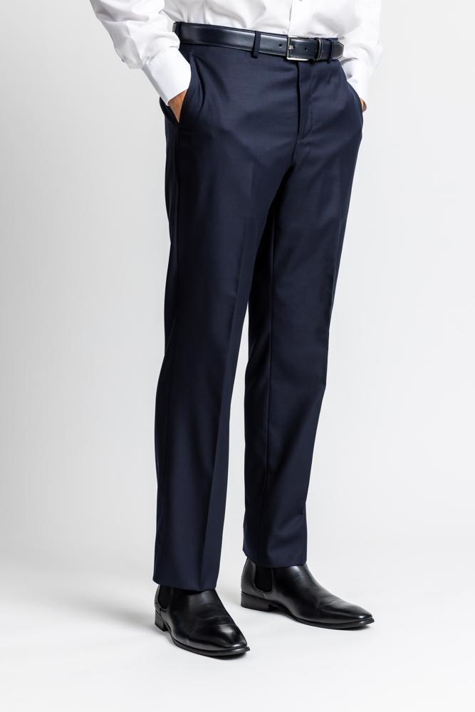 Navy Dress Pants Flat Front Super 150's