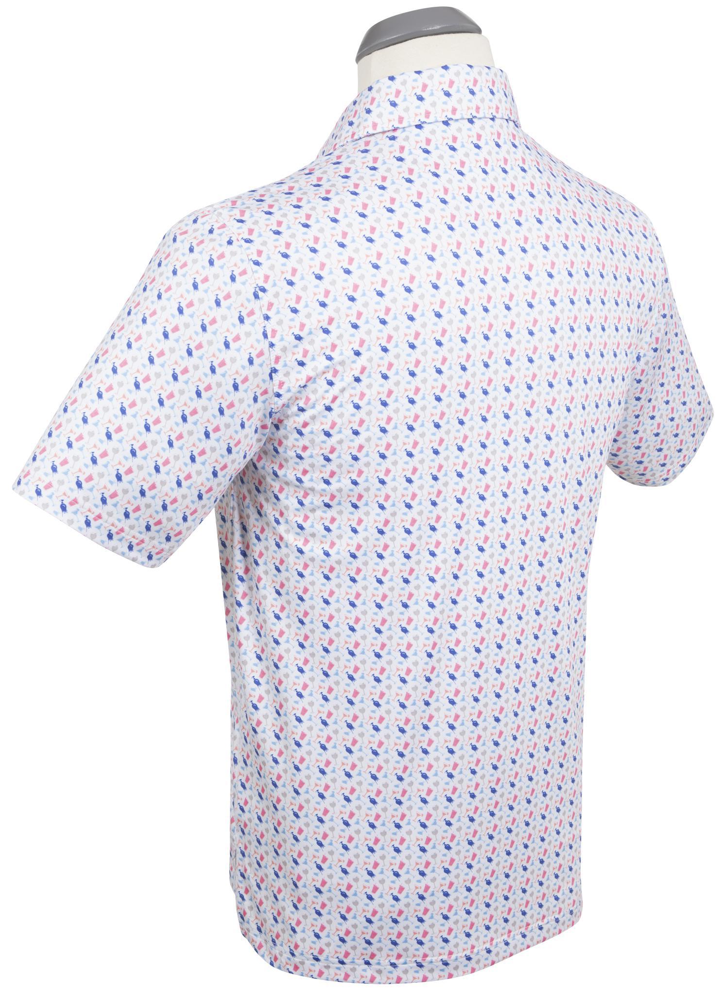 Performance 19th Hole Print Polo Carnation