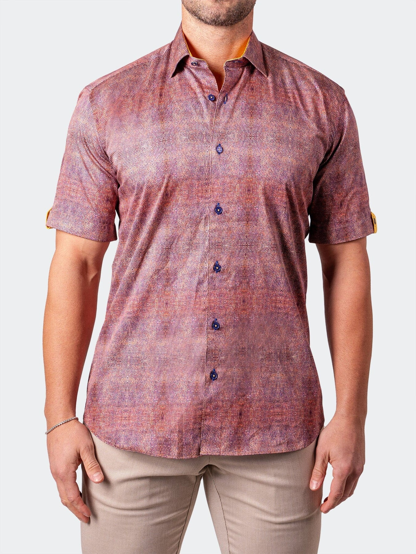 Sport Shirt S/L Galileo Resistance Brown