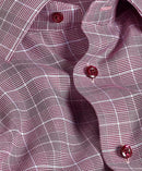 Merlot Glen Check Dress Shirt