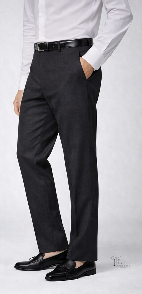 Charcoal Italian Dress Pant Modern Fit Super 150's Twill