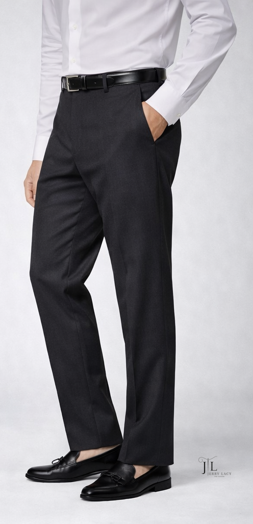 Charcoal Italian Dress Pant Modern Fit Super 150's Twill