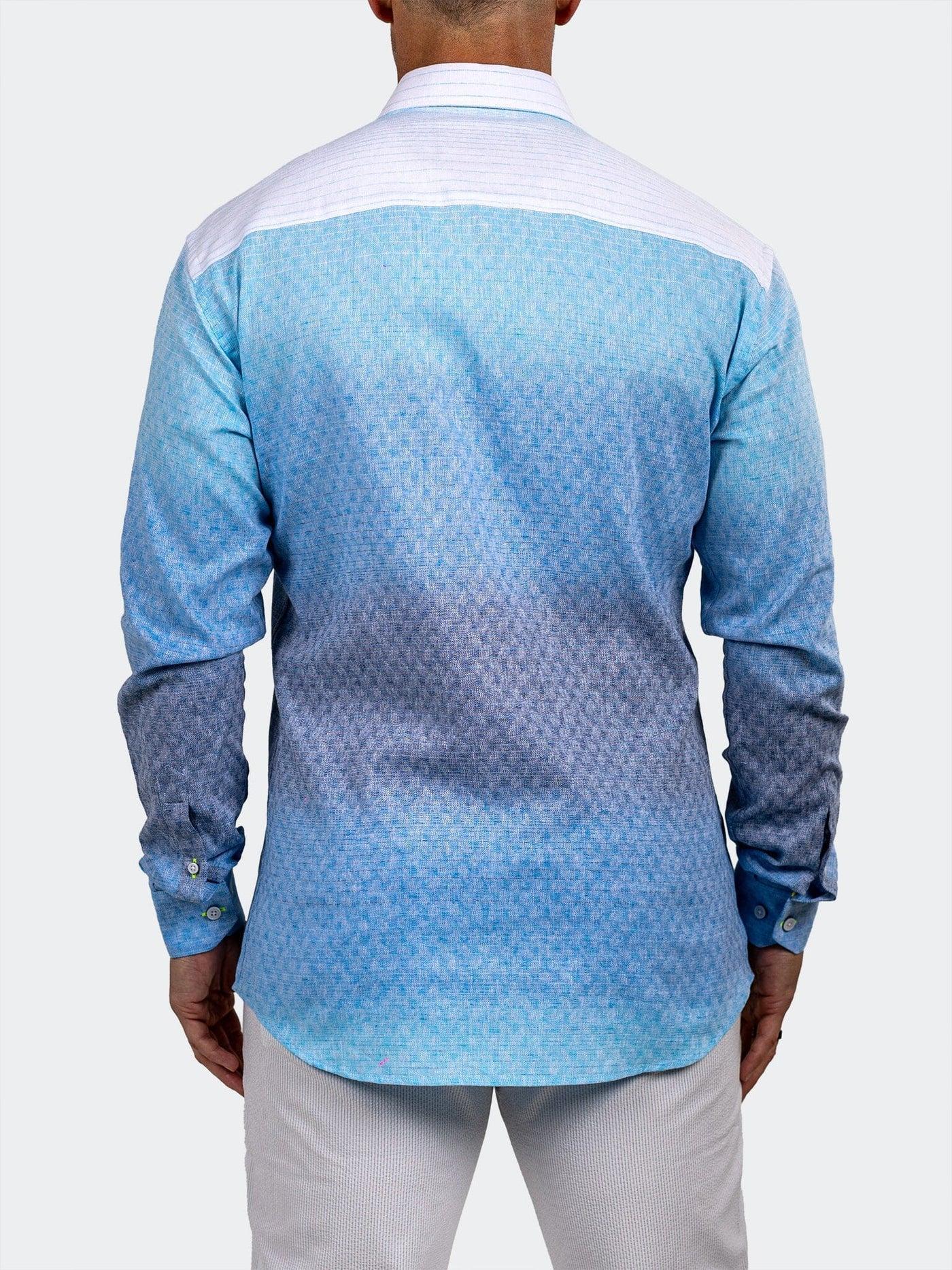 Dress Shirt LS Fibonacci Marthyr Blue 034