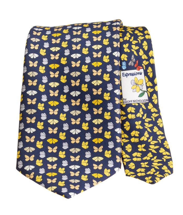 Ties Geoff Expressions Navy Yellow