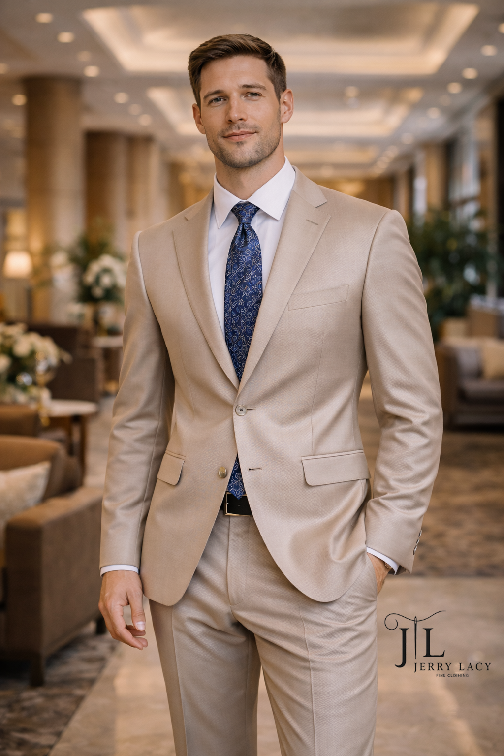 JL Golden Sharkskin Classic Suit