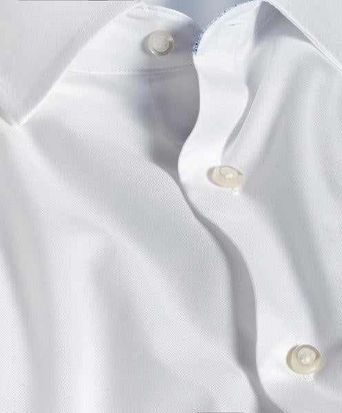 White Twill Contrast Dress Shirt