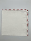White/ Red Linen Whipstitch PSQ