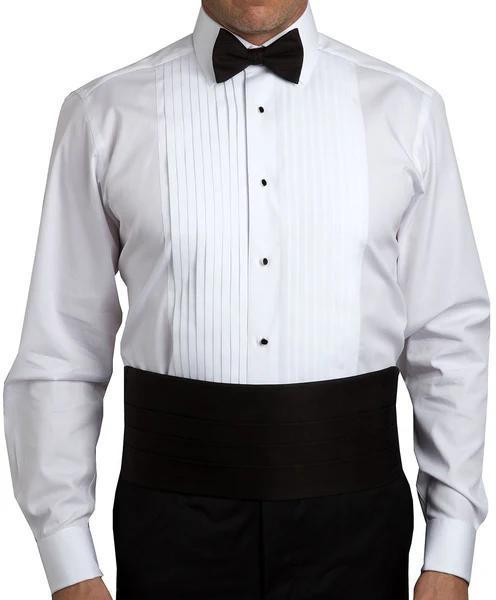 Black Faille Pre-tied Bow Tie & Cummerbund Set