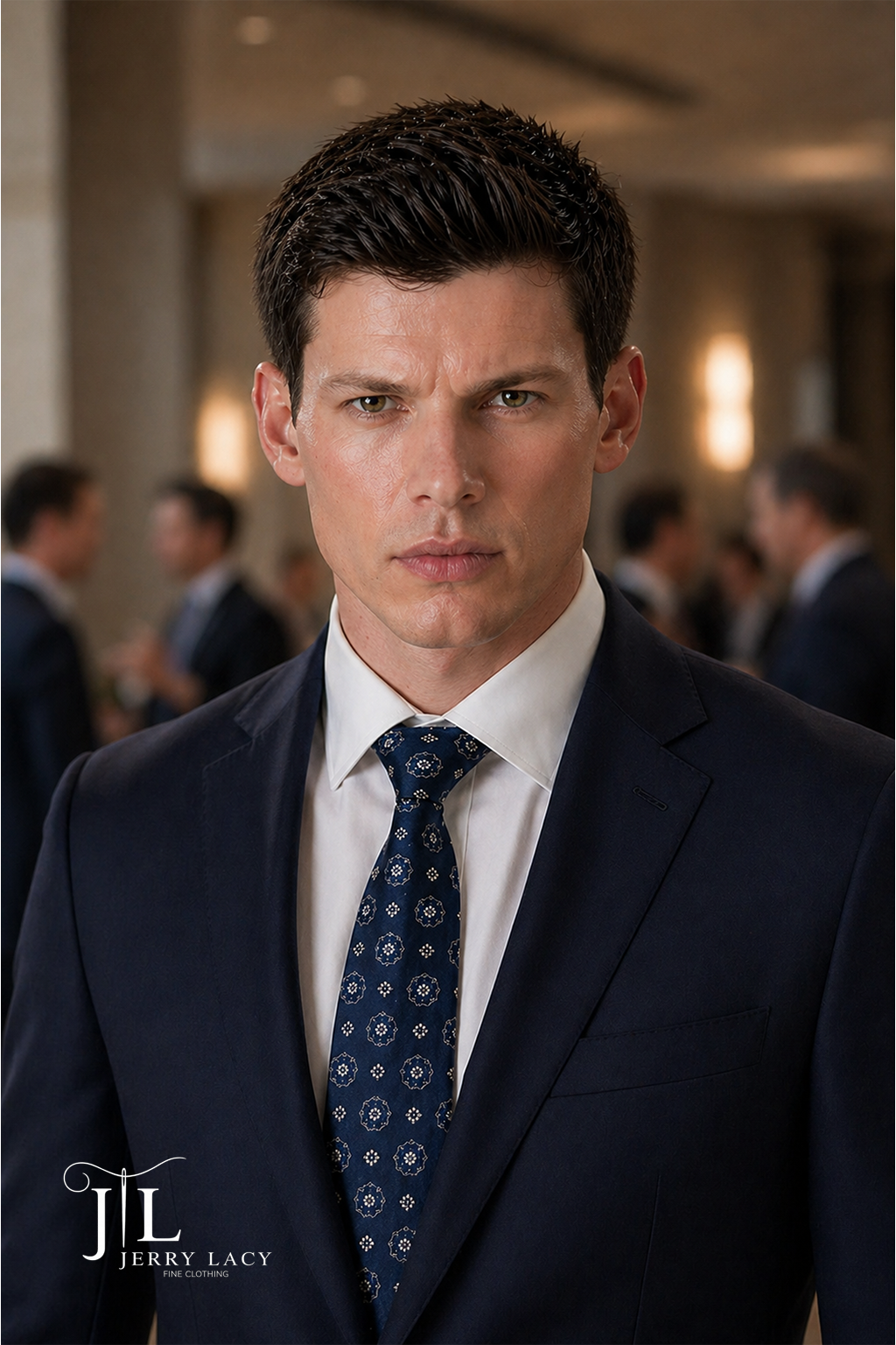 JL Suit New Navy Notch Classic Fit Super 140's