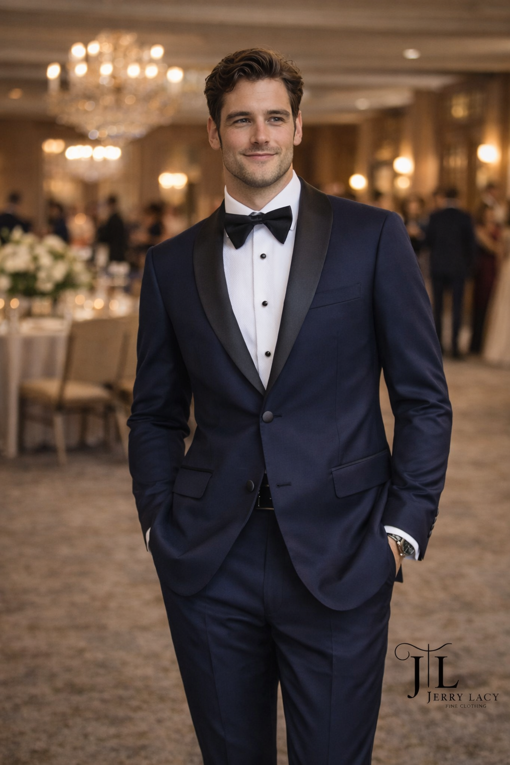 Midnight Navy Modern Fit Shawl Tuxedo Wool & Cashmere