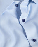 Sky Contrast Herringbone Solid Dress Shirt