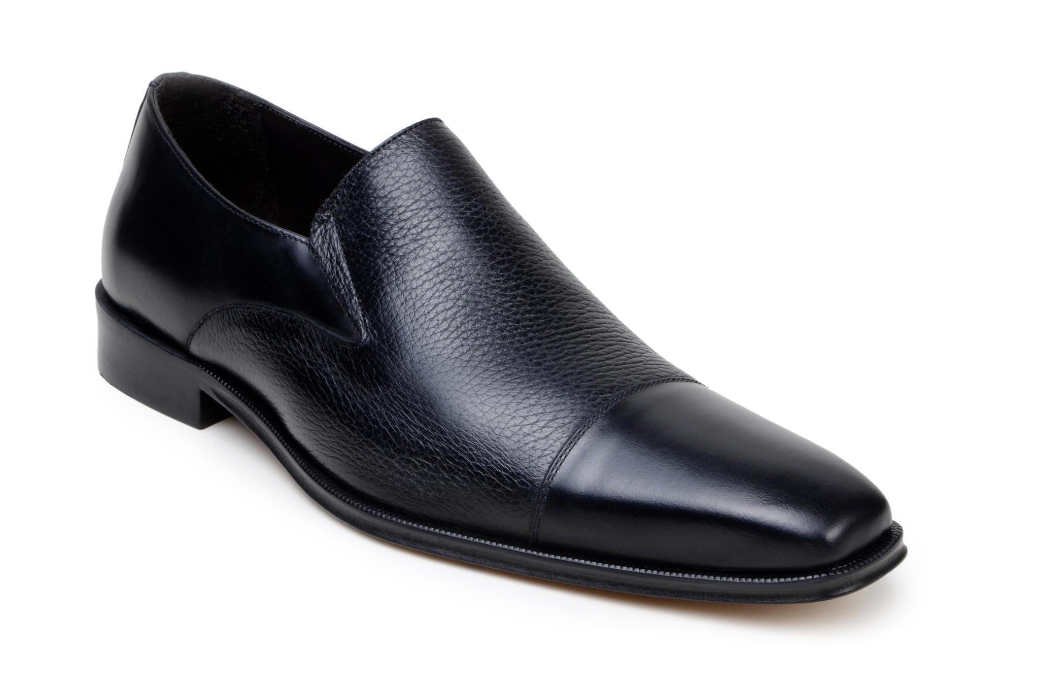 Andreo Cap Toe Slip on Black