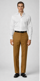 Mushroom Italian Dress Pants Modern Fit Super 150's
