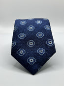 Blue Silk Satin NeckTie Geoff