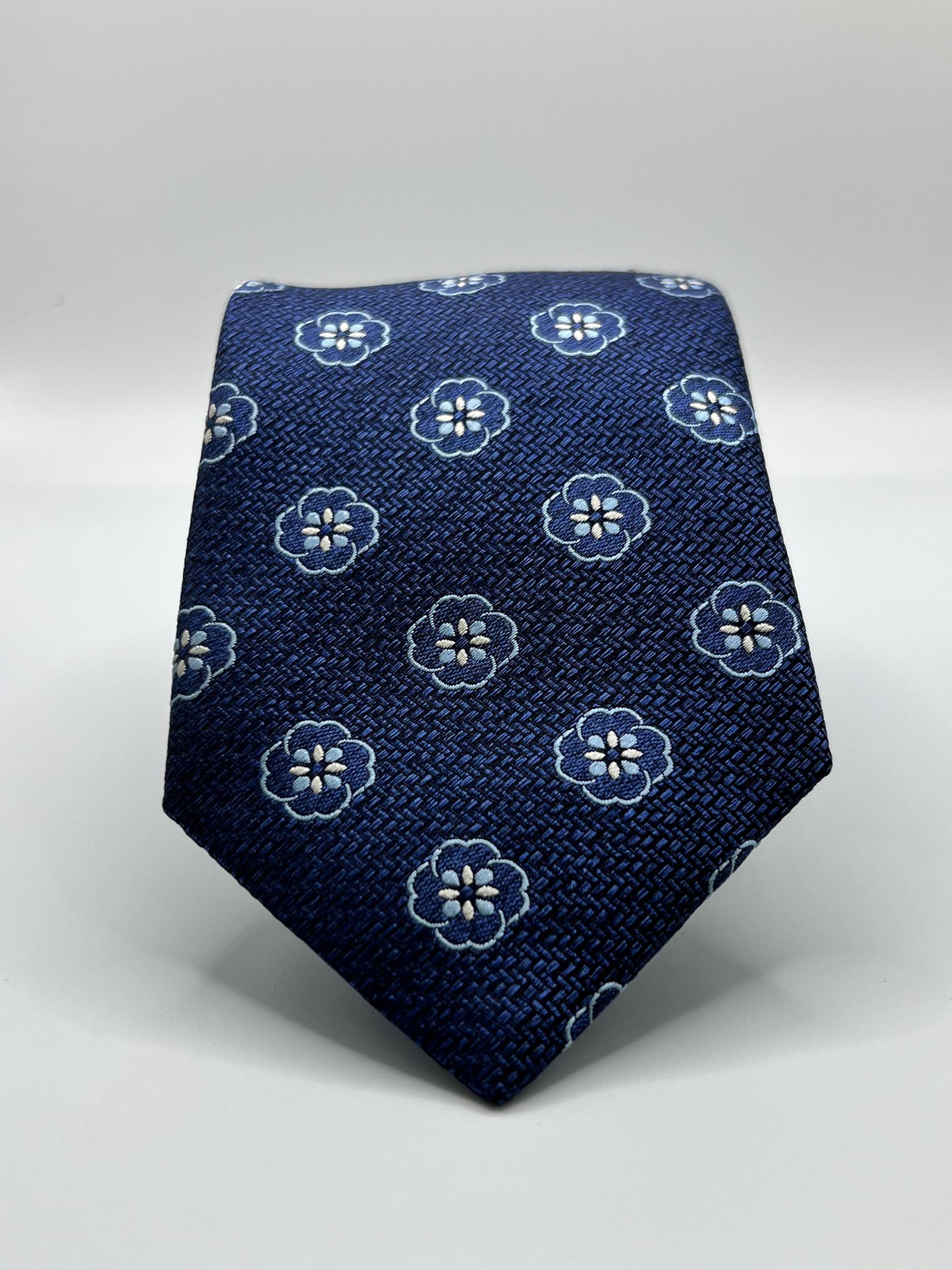 Blue Silk Satin NeckTie Geoff