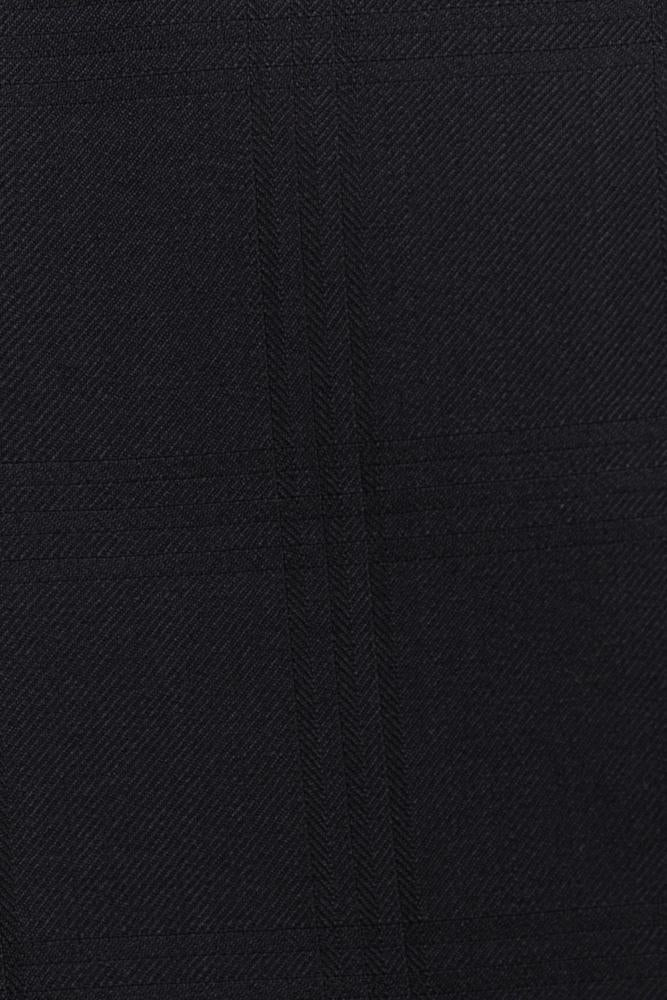Italian Black Plaid Suit Cloth by Zegna