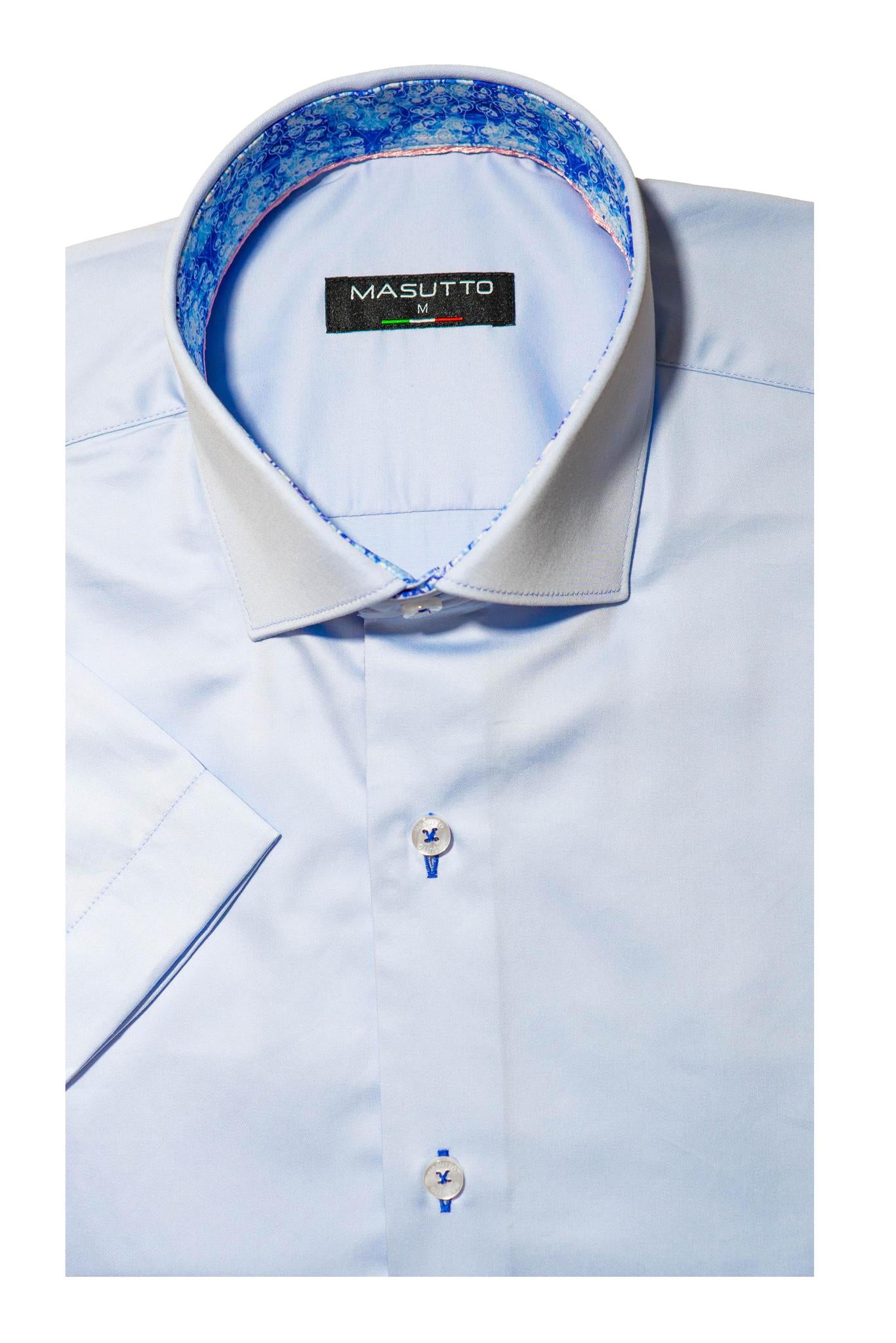 Blue Sport Shirt SS 100% cotton