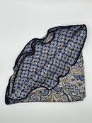 Gray Exploded Paisley/Fancy Dots Print Reversible Pocket Circle